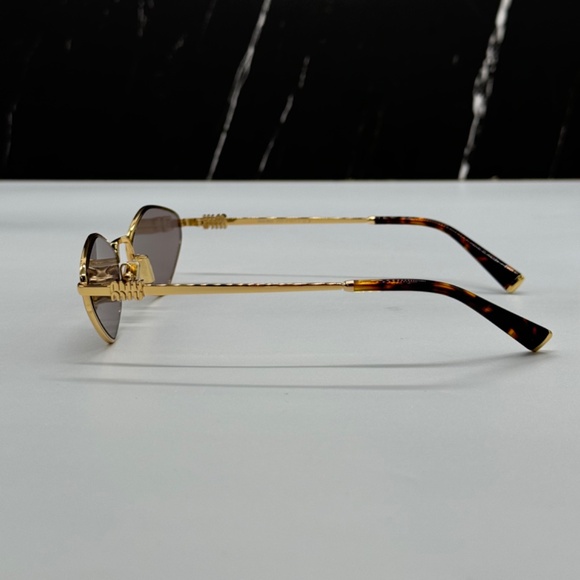 NEW SMU 56Z 5AK20I MIU MIU GOLD BROWN MU56ZS 5AK20I GEOMETRIC WOMEN SUNGLASSES main image 2